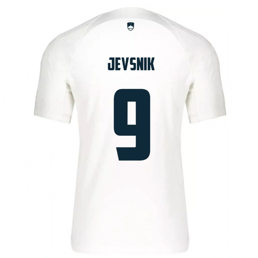 DanxenレディーススロベニアGal Jevsnik#9白 青ホームシャツ26-28ジャージーユニフォーム