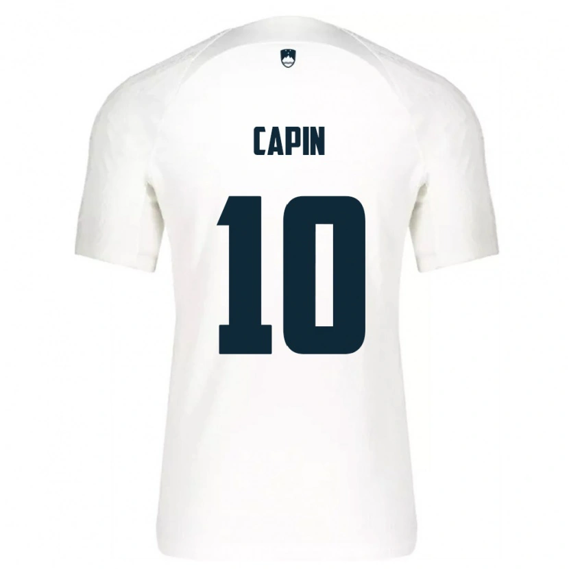 DanxenレディーススロベニアStefan Capin#10白 青ホームシャツ26-28ジャージーユニフォーム