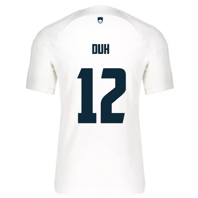 DanxenレディーススロベニアLovro Duh#12白 青ホームシャツ26-28ジャージーユニフォーム