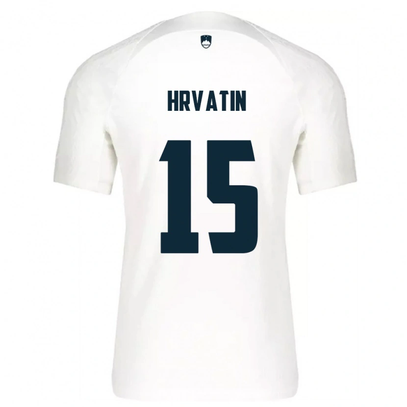 DanxenレディーススロベニアRene Hrvatin#15白 青ホームシャツ26-28ジャージーユニフォーム