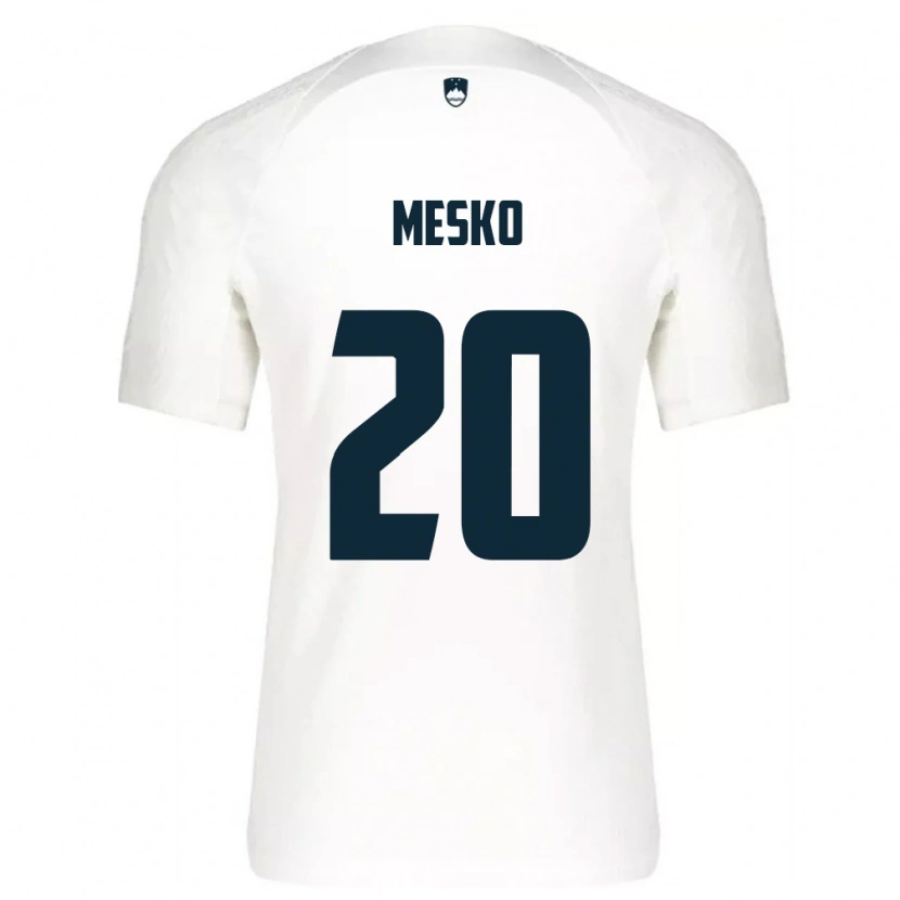 DanxenレディーススロベニアZan Mesko#20白 青ホームシャツ26-28ジャージーユニフォーム