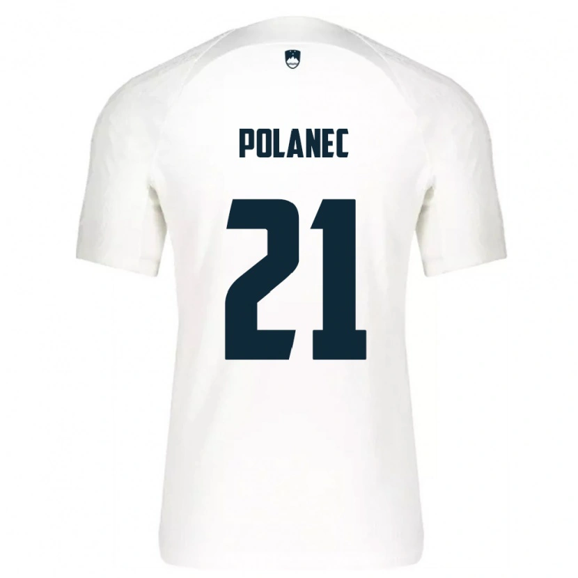DanxenレディーススロベニアGaj Polanec#21白 青ホームシャツ26-28ジャージーユニフォーム