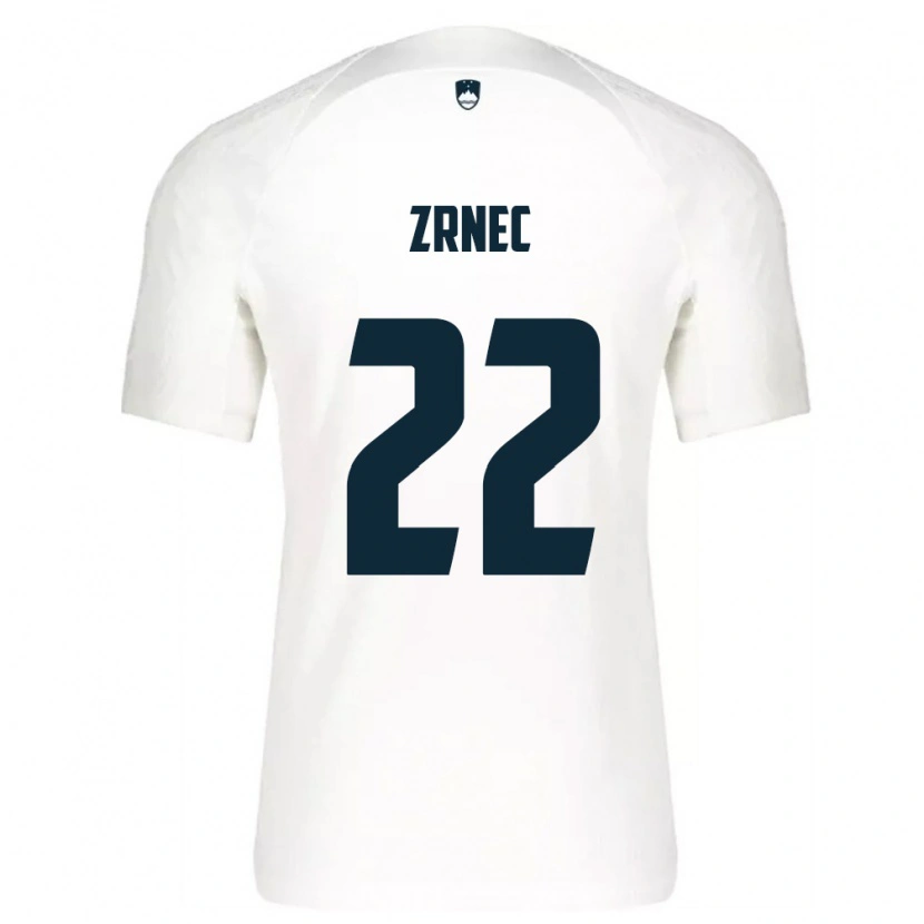 DanxenレディーススロベニアJaka Zrnec#22白 青ホームシャツ26-28ジャージーユニフォーム