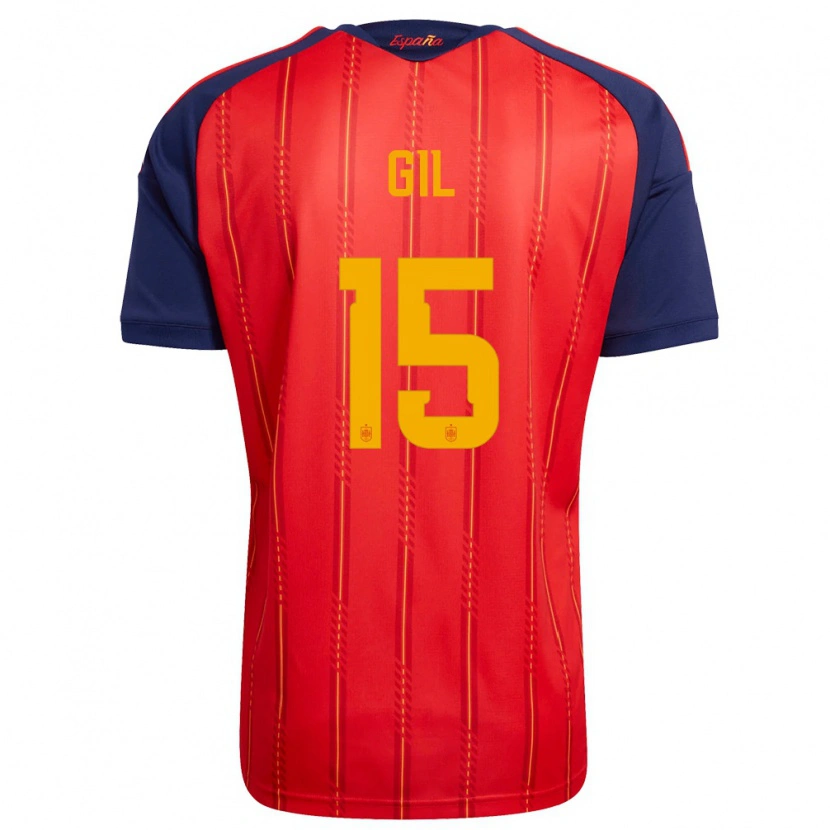 DanxenレディーススペインMiguel Gil#15赤 紺 黄ホームシャツ26-28ジャージーユニフォーム