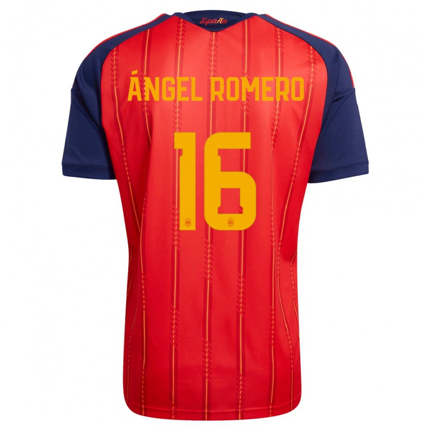 DanxenレディーススペインMiguel Romero#16赤 紺 黄ホームシャツ26-28ジャージーユニフォーム