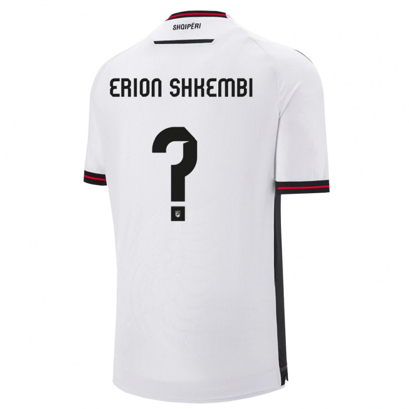 DanxenレディースアルバニアErion Shkembi#0白 黒アウェイシャツ26-28ジャージーユニフォーム