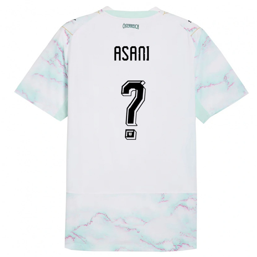 DanxenレディースオーストリアAmir Asani#0白 緑 金アウェイシャツ26-28ジャージーユニフォーム
