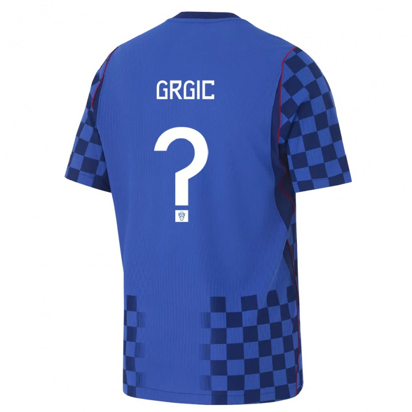DanxenレディースクロアチアAnte Grgic#0青 紺 赤アウェイシャツ26-28ジャージーユニフォーム
