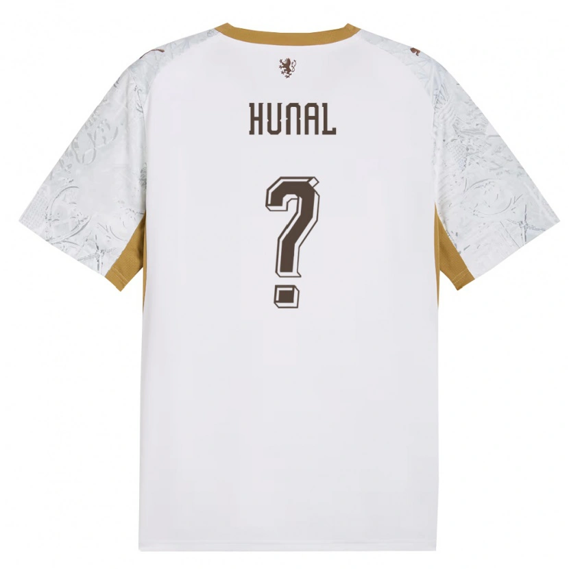DanxenレディースチェコEric Hunal#0オフホワイト 金 灰アウェイシャツ26-28ジャージーユニフォーム