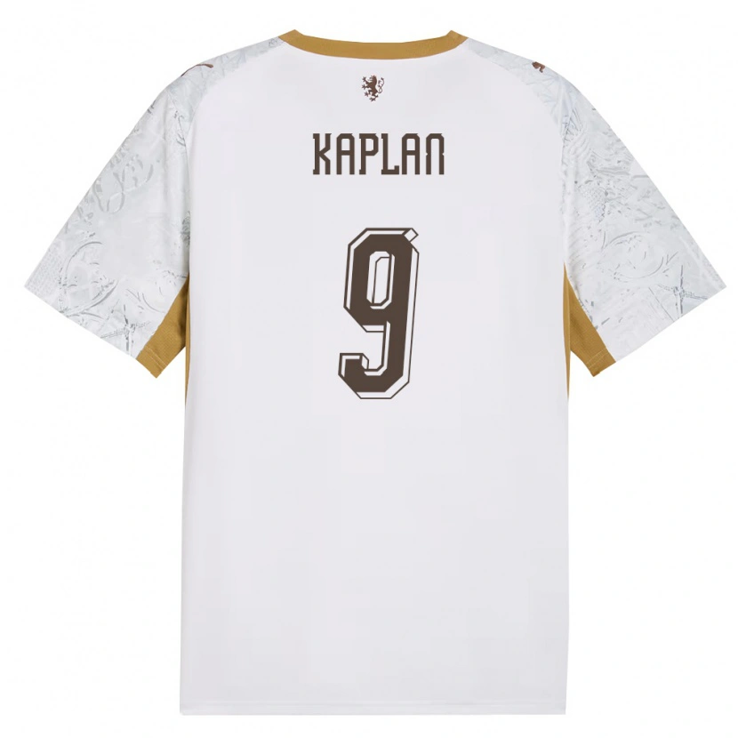 DanxenレディースチェコJakub Kaplan#9オフホワイト 金 灰アウェイシャツ26-28ジャージーユニフォーム