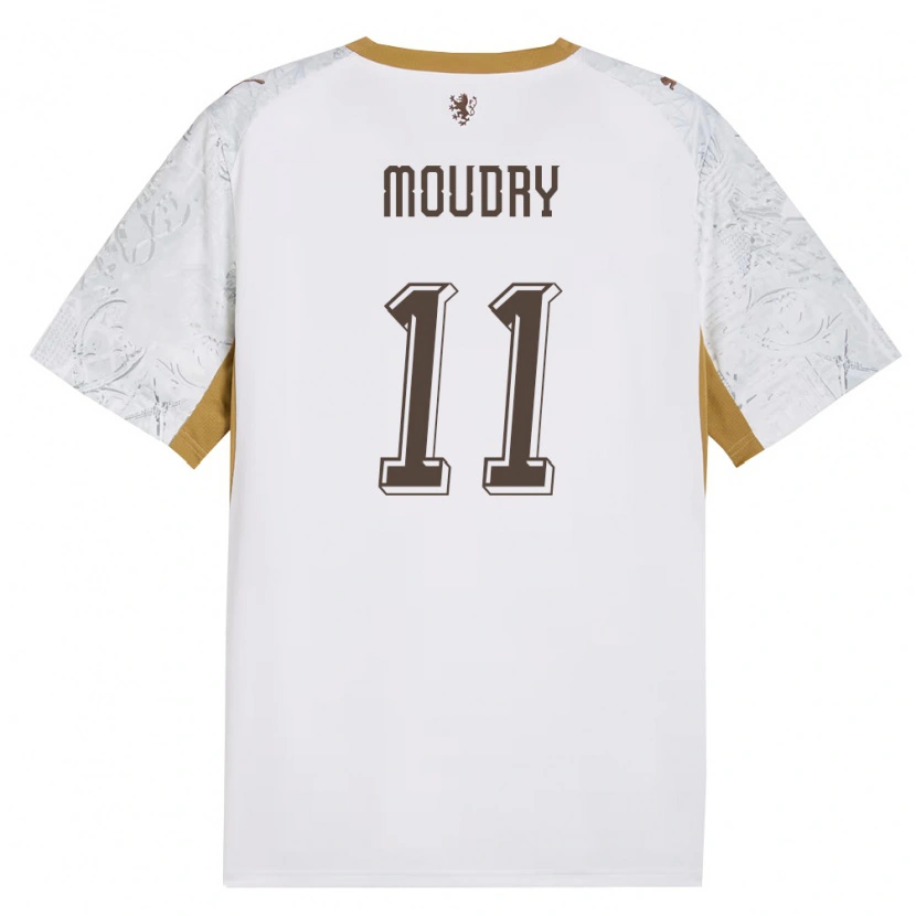 DanxenレディースチェコLukas Moudry#11オフホワイト 金 灰アウェイシャツ26-28ジャージーユニフォーム