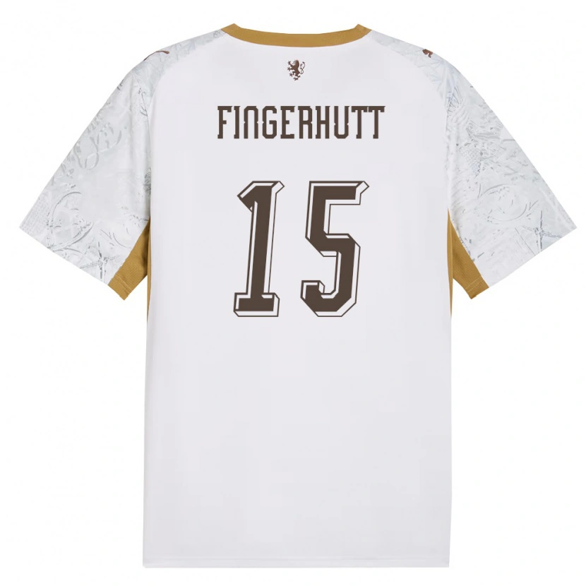 DanxenレディースチェコDenis Fingerhutt#15オフホワイト 金 灰アウェイシャツ26-28ジャージーユニフォーム