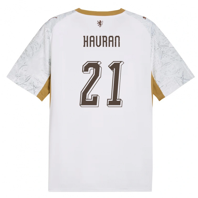 DanxenレディースチェコMarek Havran#21オフホワイト 金 灰アウェイシャツ26-28ジャージーユニフォーム