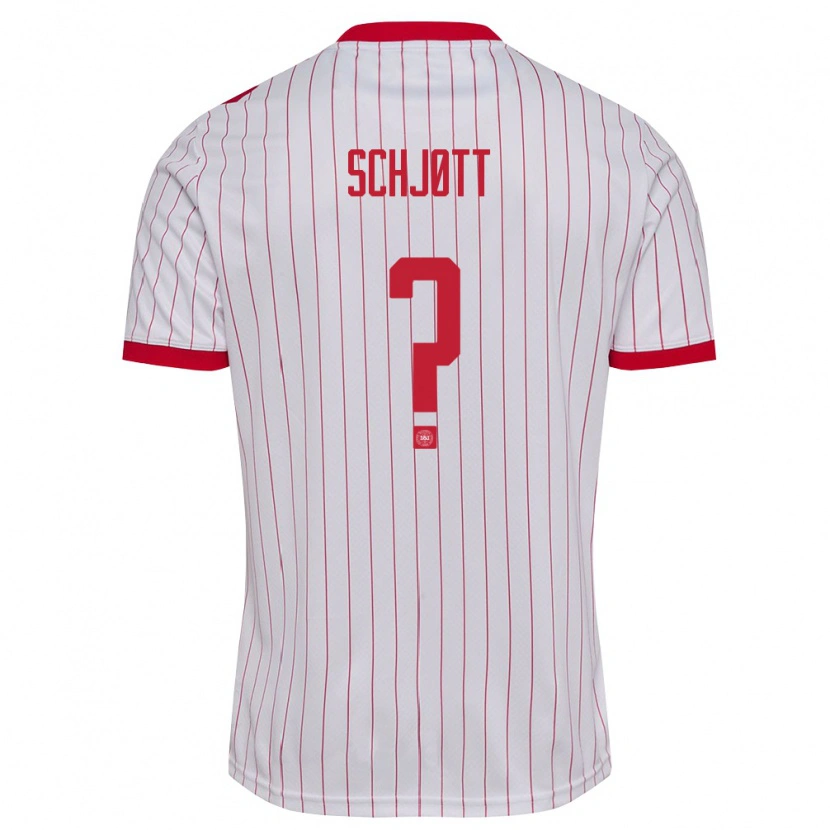 DanxenレディースデンマークGustav Schjøtt#0白 赤アウェイシャツ26-28ジャージーユニフォーム
