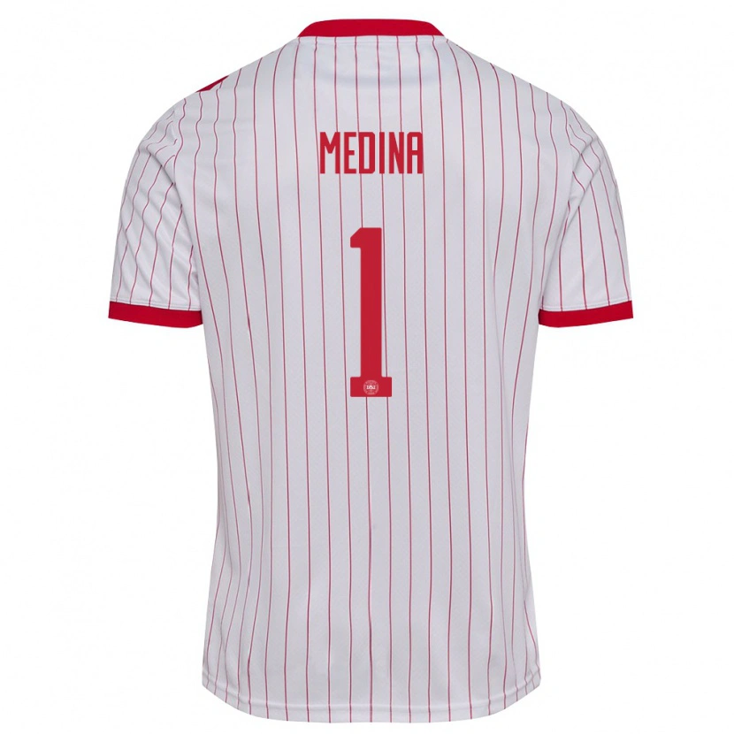 DanxenレディースデンマークElias Medina#1白 赤アウェイシャツ26-28ジャージーユニフォーム