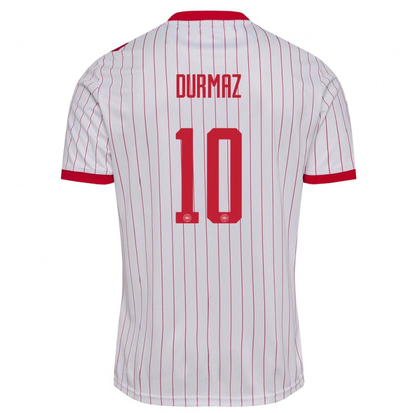 DanxenレディースデンマークArda Durmaz#10白 赤アウェイシャツ26-28ジャージーユニフォーム