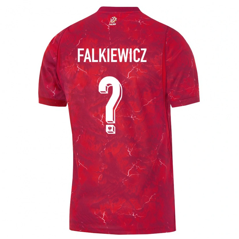 DanxenレディースポーランドJakub Falkiewicz#0赤 白アウェイシャツ26-28ジャージーユニフォーム