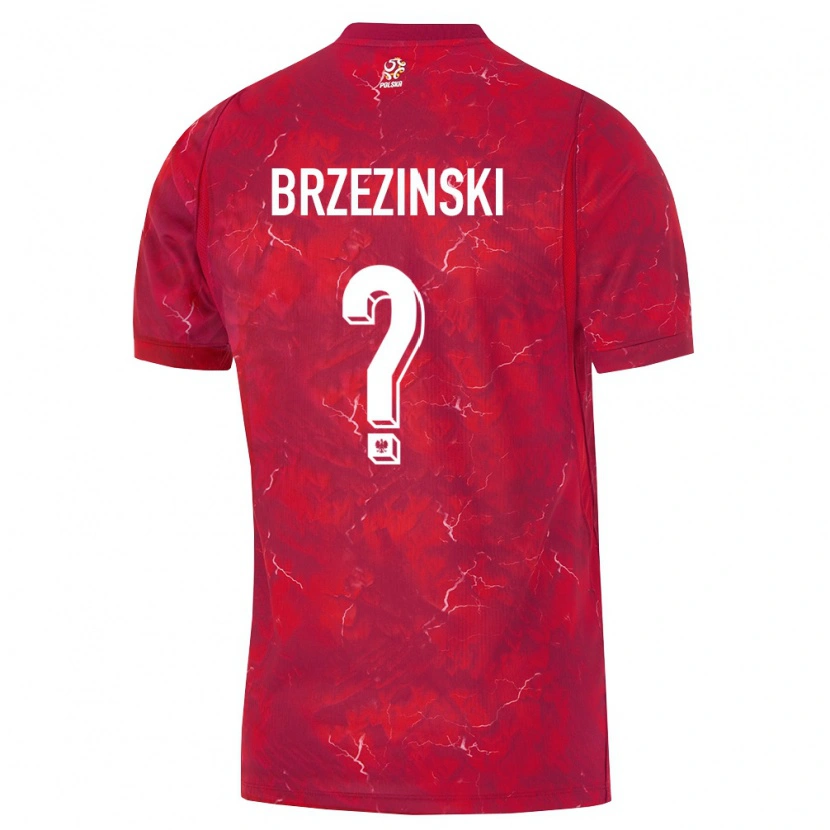 DanxenレディースポーランドIgor Brzezinski#0赤 白アウェイシャツ26-28ジャージーユニフォーム