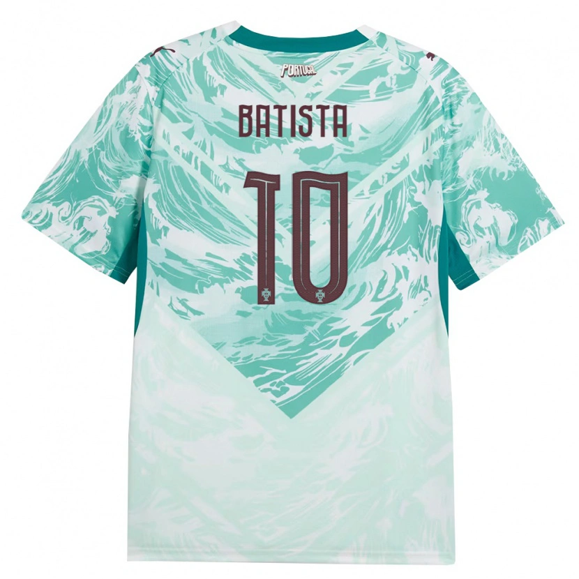 DanxenレディースポルトガルNélio Batista#10空色 白 緑アウェイシャツ26-28ジャージーユニフォーム