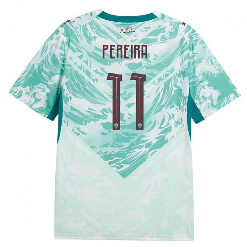 DanxenレディースポルトガルAntónio Pereira#11空色 白 緑アウェイシャツ26-28ジャージーユニフォーム