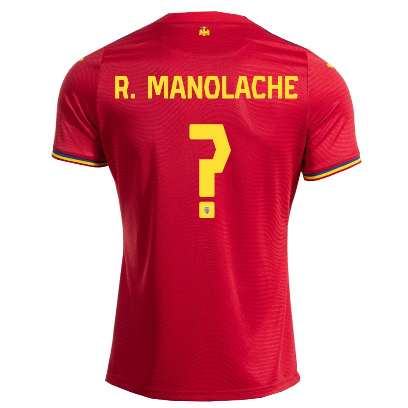 DanxenレディースルーマニアRareș Manolache#0赤 紺 黄アウェイシャツ26-28ジャージーユニフォーム