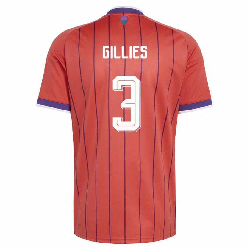 DanxenレディーススコットランドMatthew Gillies#3オレンジ 紫アウェイシャツ26-28ジャージーユニフォーム