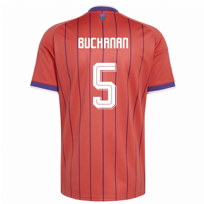 DanxenレディーススコットランドMarcus Buchanan#5オレンジ 紫アウェイシャツ26-28ジャージーユニフォーム