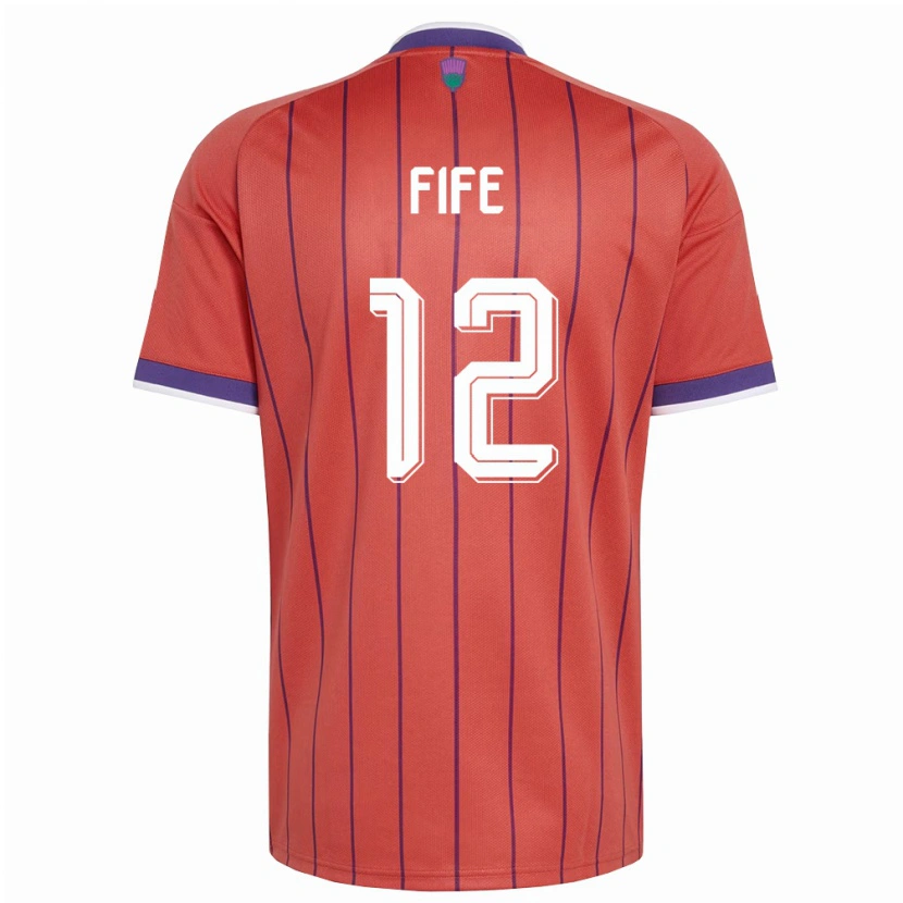 Danxenレディーススコットランドジェナ・ファイフ#12オレンジ 紫アウェイシャツ26-28ジャージーユニフォーム