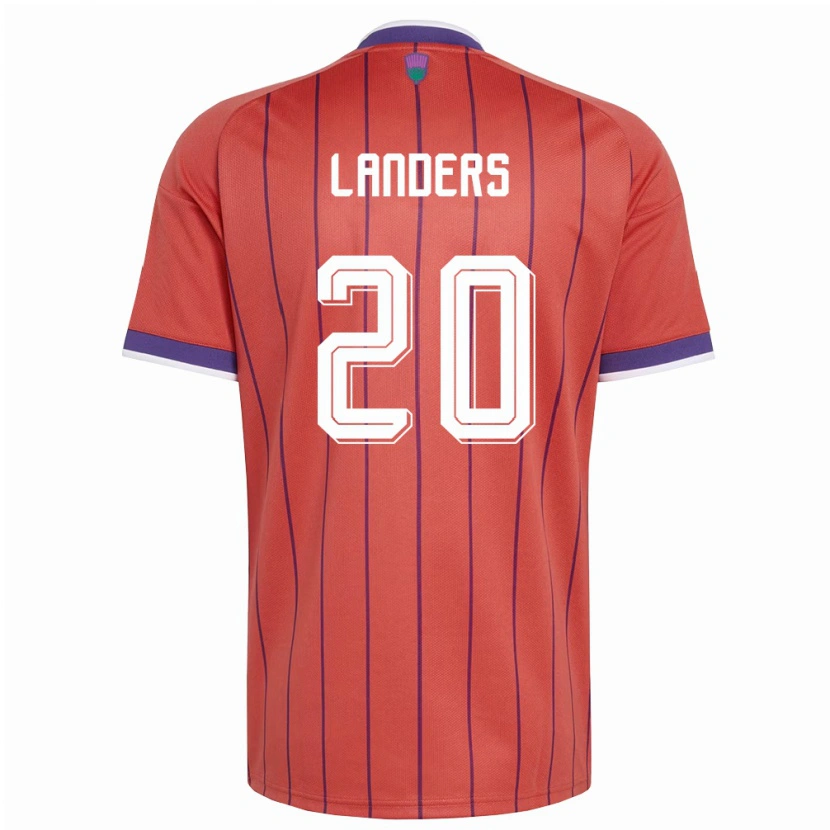 Danxenレディーススコットランドジョシュ・ランダース#20オレンジ 紫アウェイシャツ26-28ジャージーユニフォーム