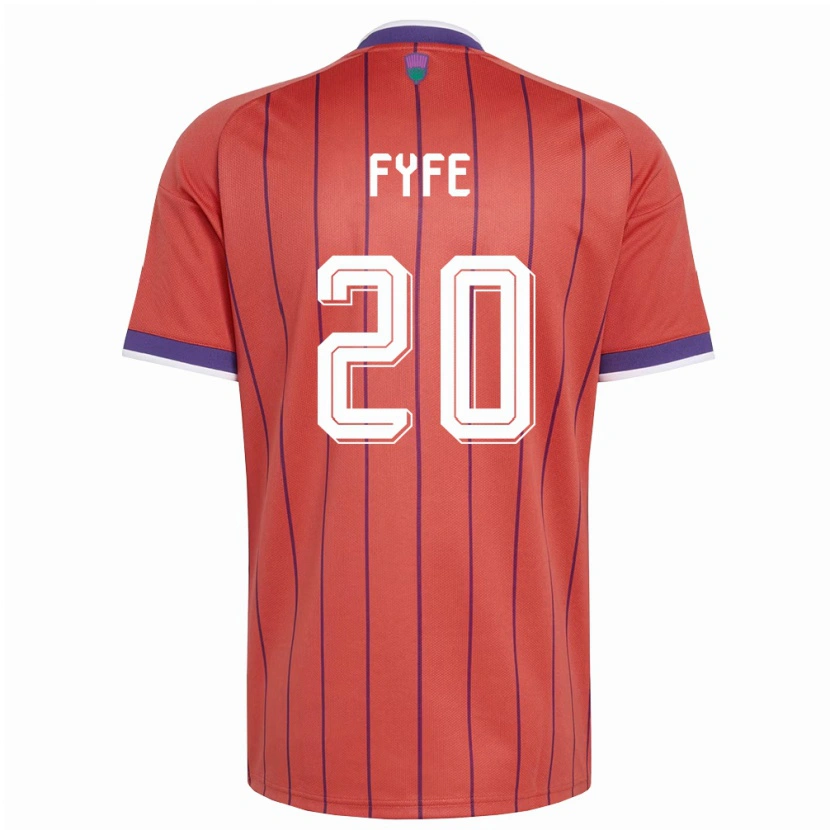 Danxenレディーススコットランドルーカス・ファイフ#20オレンジ 紫アウェイシャツ26-28ジャージーユニフォーム