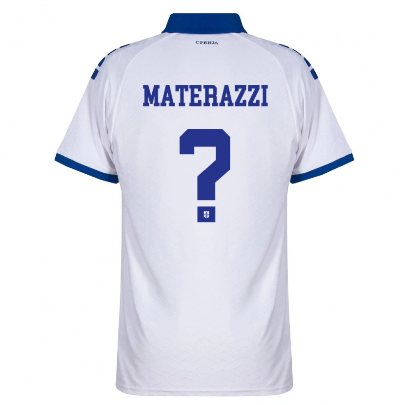 DanxenレディースセルビアGianfilippo Materazzi#0紺 白 赤アウェイシャツ26-28ジャージーユニフォーム