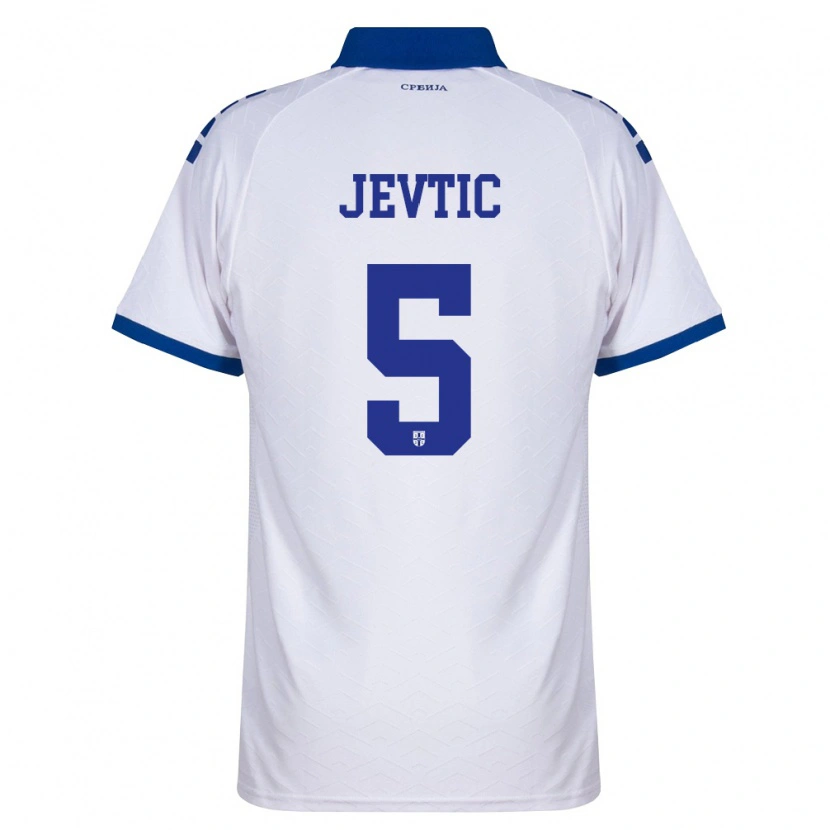 DanxenレディースセルビアLazar Jevtic#5紺 白 赤アウェイシャツ26-28ジャージーユニフォーム