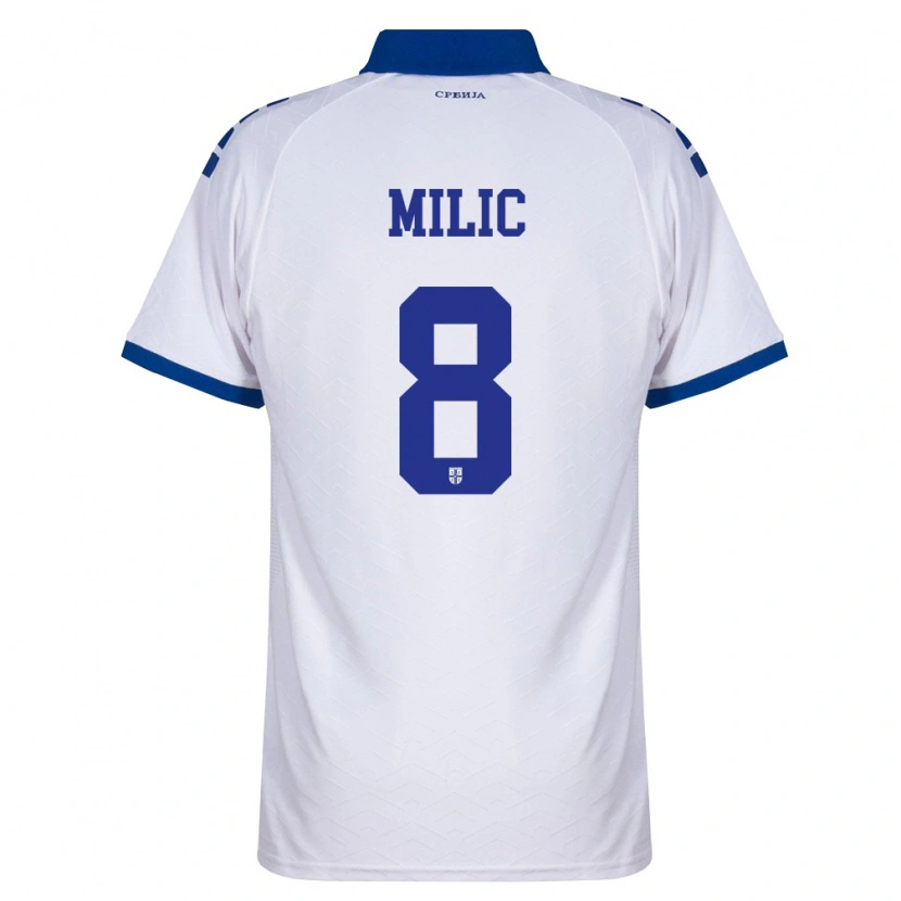 DanxenレディースセルビアLazar Milic#8紺 白 赤アウェイシャツ26-28ジャージーユニフォーム