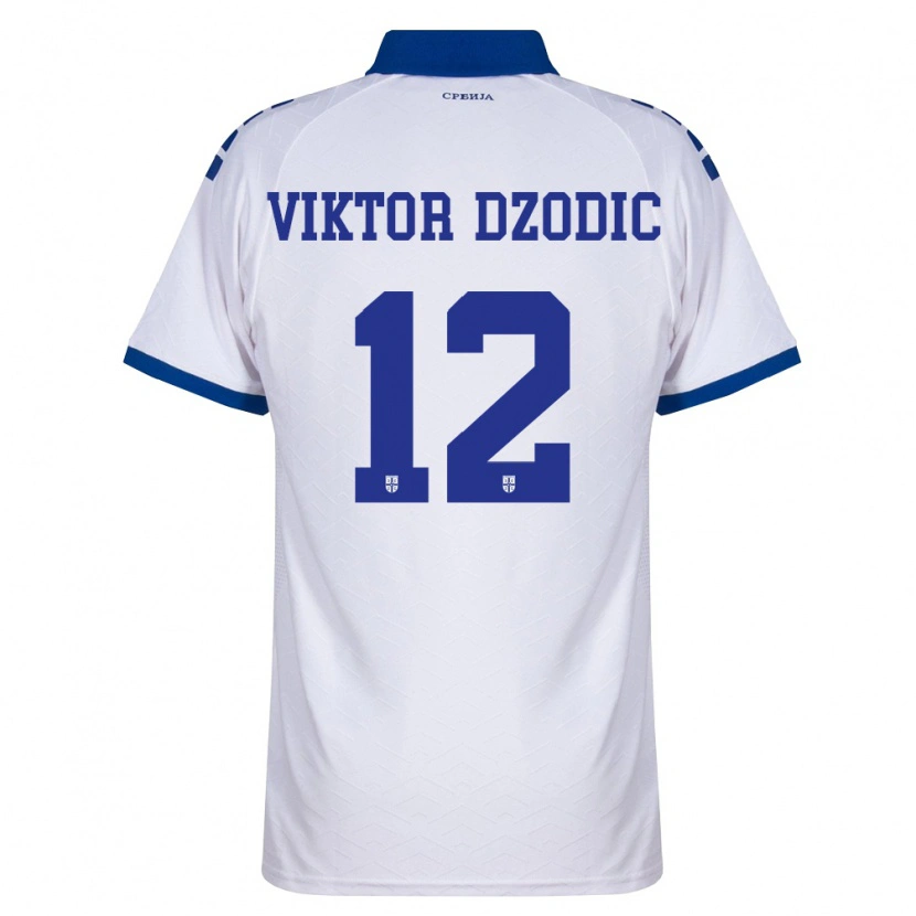 DanxenレディースセルビアViktor Dzodic#12紺 白 赤アウェイシャツ26-28ジャージーユニフォーム