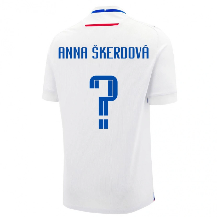 DanxenレディーススロバキアSofia Anna Škerdová#0白 青アウェイシャツ26-28ジャージーユニフォーム