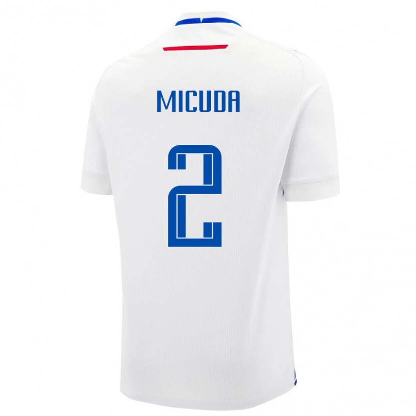 DanxenレディーススロバキアSimon Micuda#2白 青アウェイシャツ26-28ジャージーユニフォーム