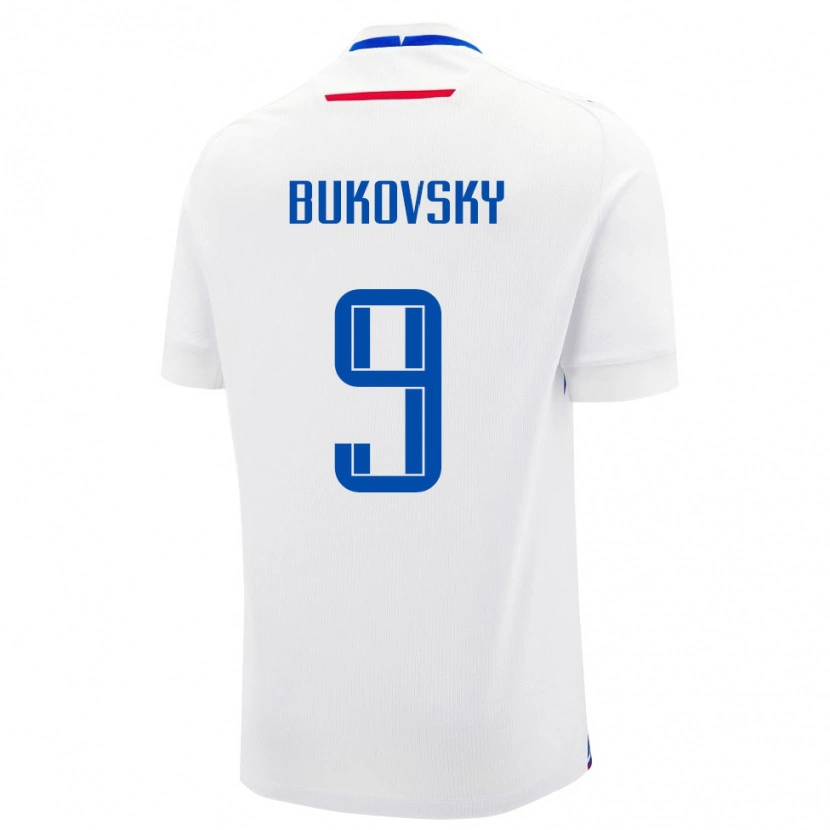 DanxenレディーススロバキアDavid Bukovsky#9白 青アウェイシャツ26-28ジャージーユニフォーム