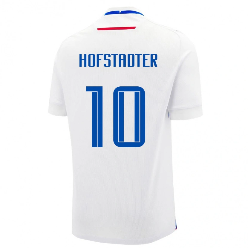 DanxenレディーススロバキアLeo Hofstädter#10白 青アウェイシャツ26-28ジャージーユニフォーム