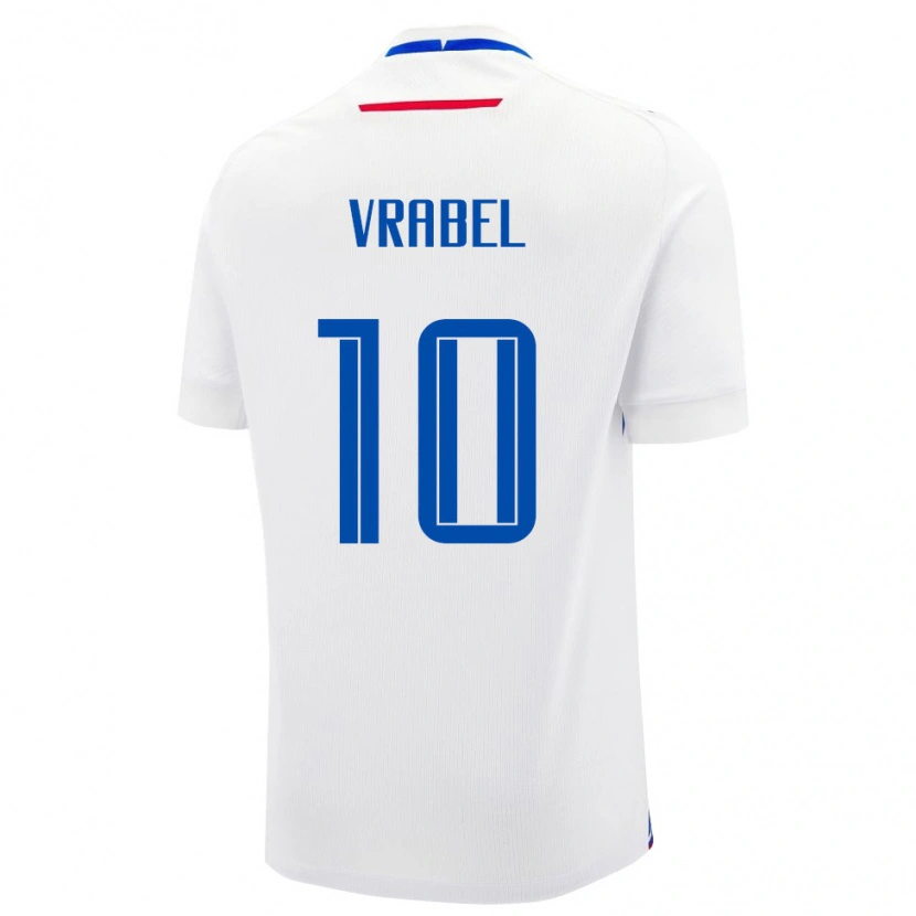 DanxenレディーススロバキアAlex Vrabel#10白 青アウェイシャツ26-28ジャージーユニフォーム