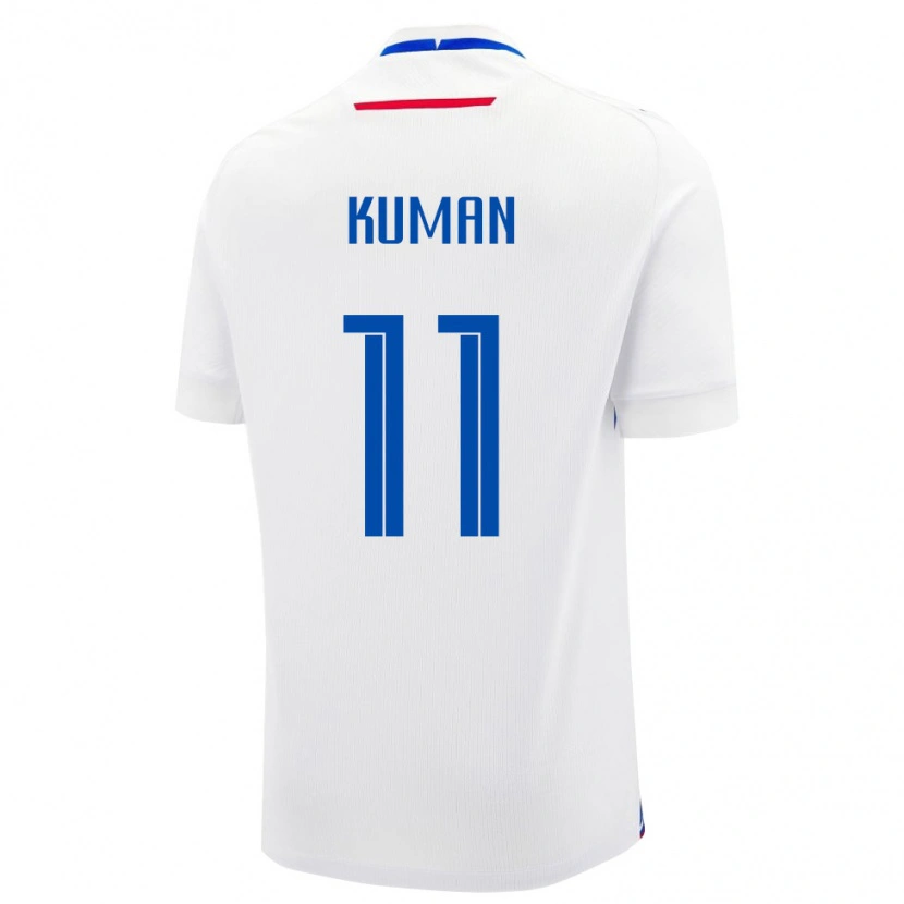 DanxenレディーススロバキアLukas Kuman#11白 青アウェイシャツ26-28ジャージーユニフォーム