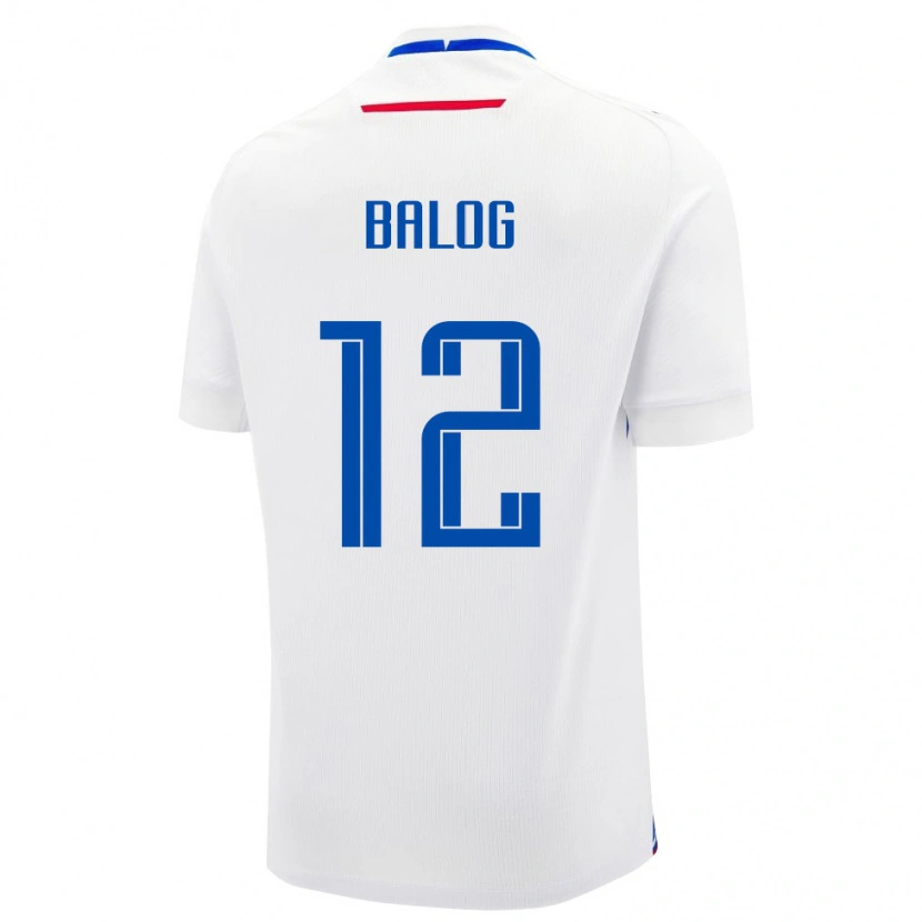 DanxenレディーススロバキアDavid Balog#12白 青アウェイシャツ26-28ジャージーユニフォーム