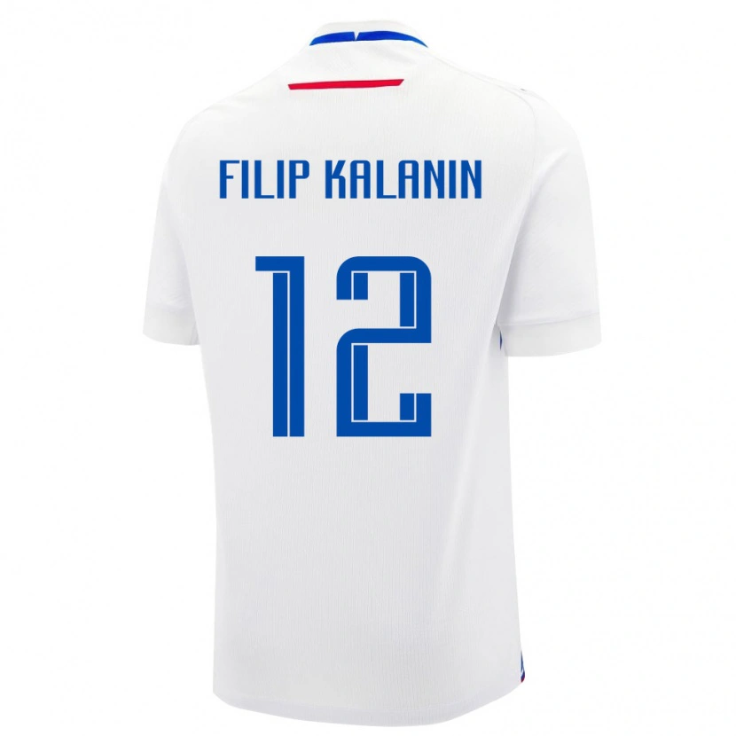 DanxenレディーススロバキアFilip Kalanin#12白 青アウェイシャツ26-28ジャージーユニフォーム