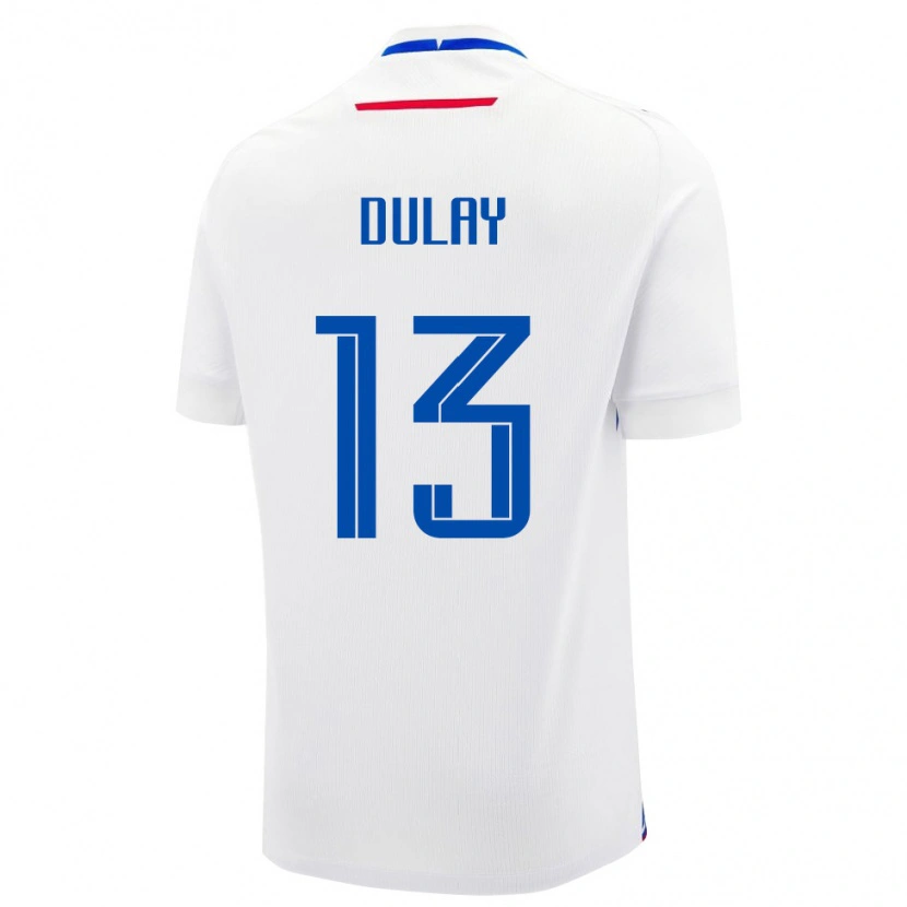 DanxenレディーススロバキアPatrik Dulay#13白 青アウェイシャツ26-28ジャージーユニフォーム