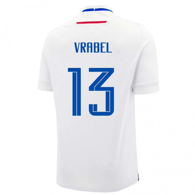 DanxenレディーススロバキアViliam Vrabel#13白 青アウェイシャツ26-28ジャージーユニフォーム