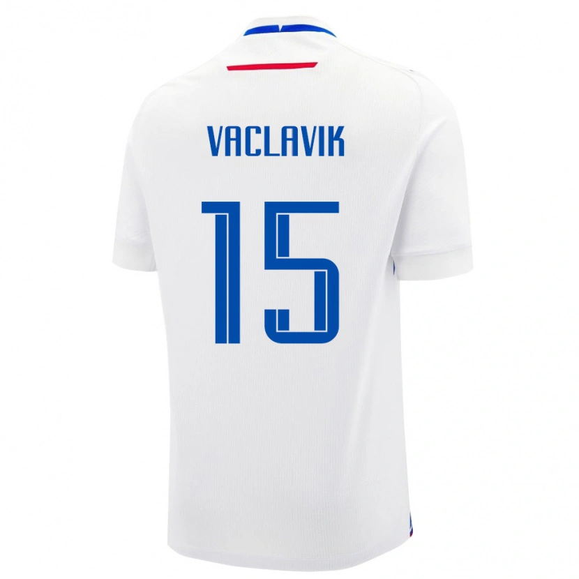 DanxenレディーススロバキアFilip Vaclavik#15白 青アウェイシャツ26-28ジャージーユニフォーム