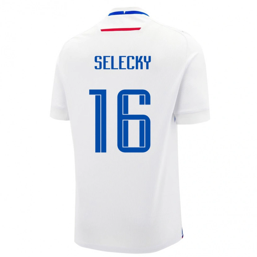 DanxenレディーススロバキアAlexander Selecky#16白 青アウェイシャツ26-28ジャージーユニフォーム