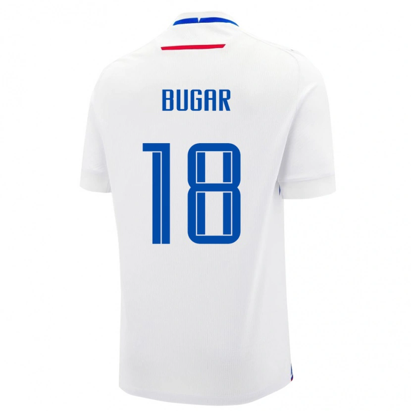 DanxenレディーススロバキアDavid Bugar#18白 青アウェイシャツ26-28ジャージーユニフォーム