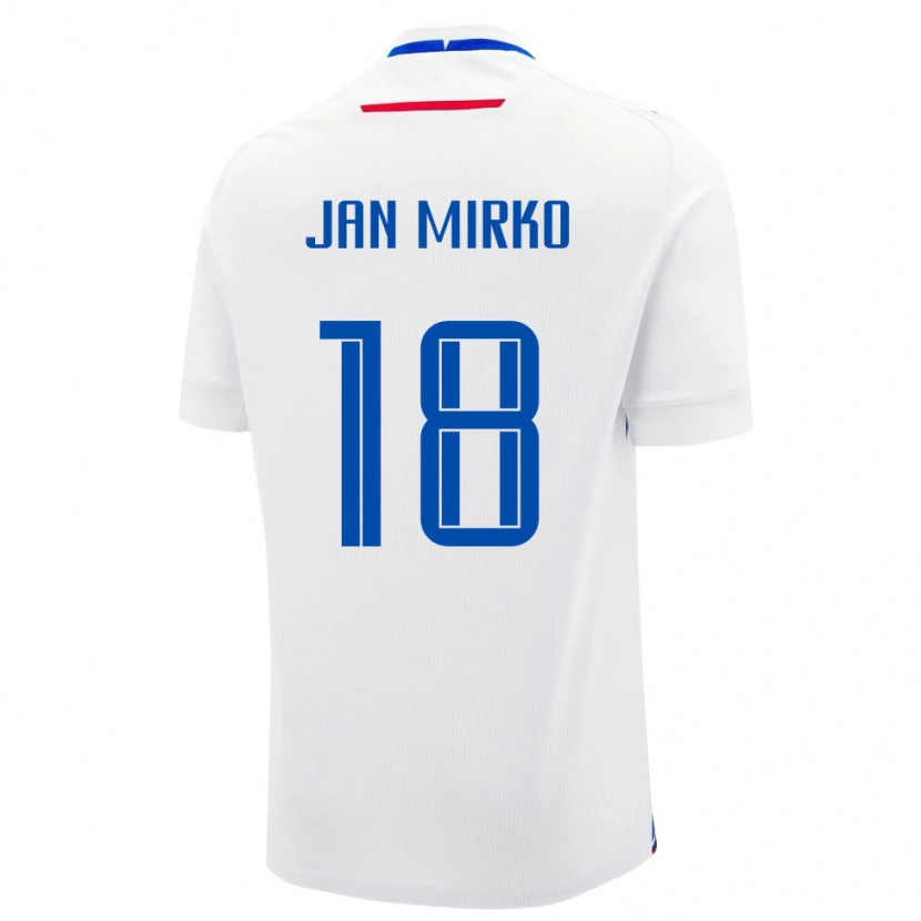 DanxenレディーススロバキアTobias Jan Mirko#18白 青アウェイシャツ26-28ジャージーユニフォーム