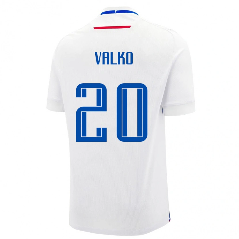 DanxenレディーススロバキアDenis Valko#20白 青アウェイシャツ26-28ジャージーユニフォーム