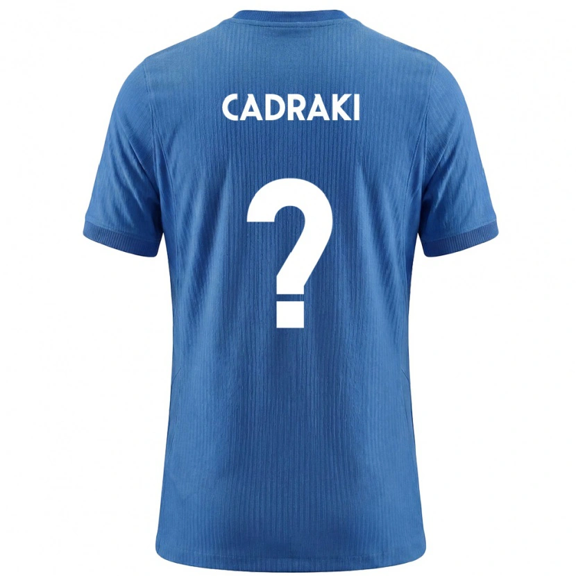 DanxenレディーススロベニアBetim Cadraki#0青 白アウェイシャツ26-28ジャージーユニフォーム